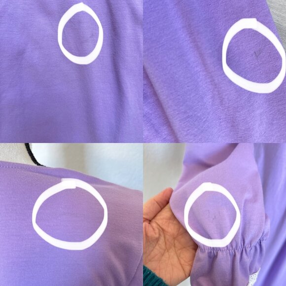 NWT Purple Maxi Nightgown with Crochet Lace - Picture 7 of 7